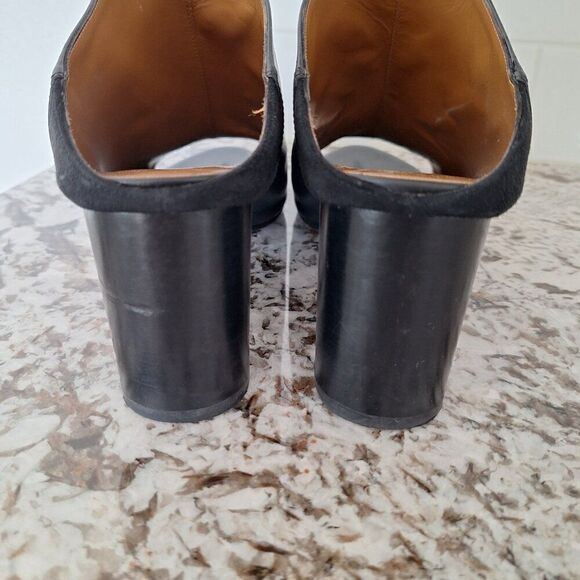 Aquatalia Sample leather Black open toe mule heeled sandals size‎ 10 - Picture 3 of 10